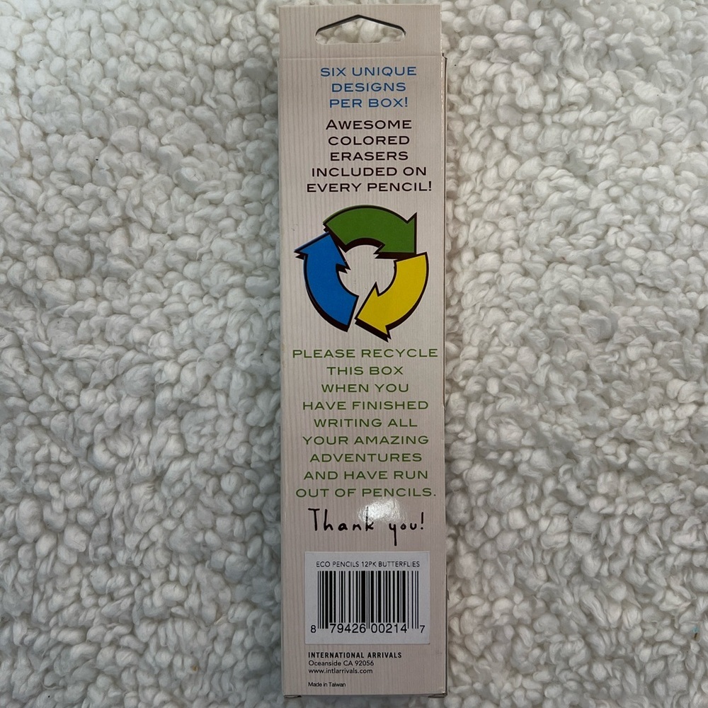 Int'l Arrivals/OOLY Butterflies ECO Friendly Recycled Graphite Pencils Box of12 - Picture 3 of 12